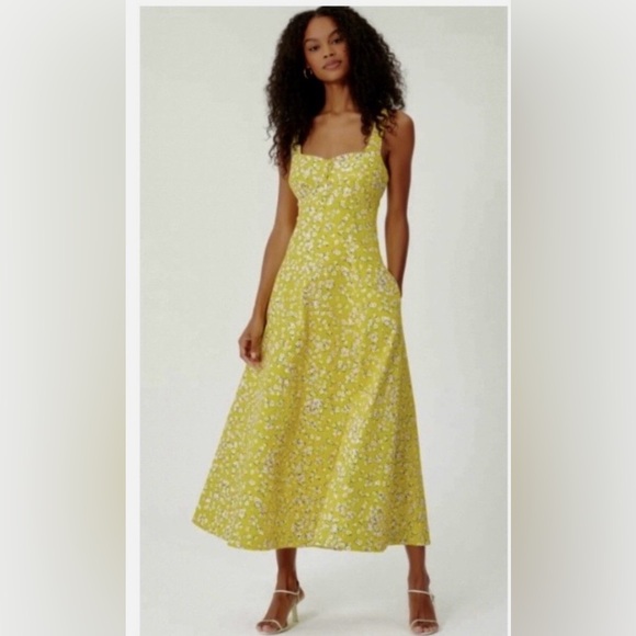 NICHOLAS Dresses & Skirts - NICHOLAS Kiki Floral Cotton Twill Midi Dress